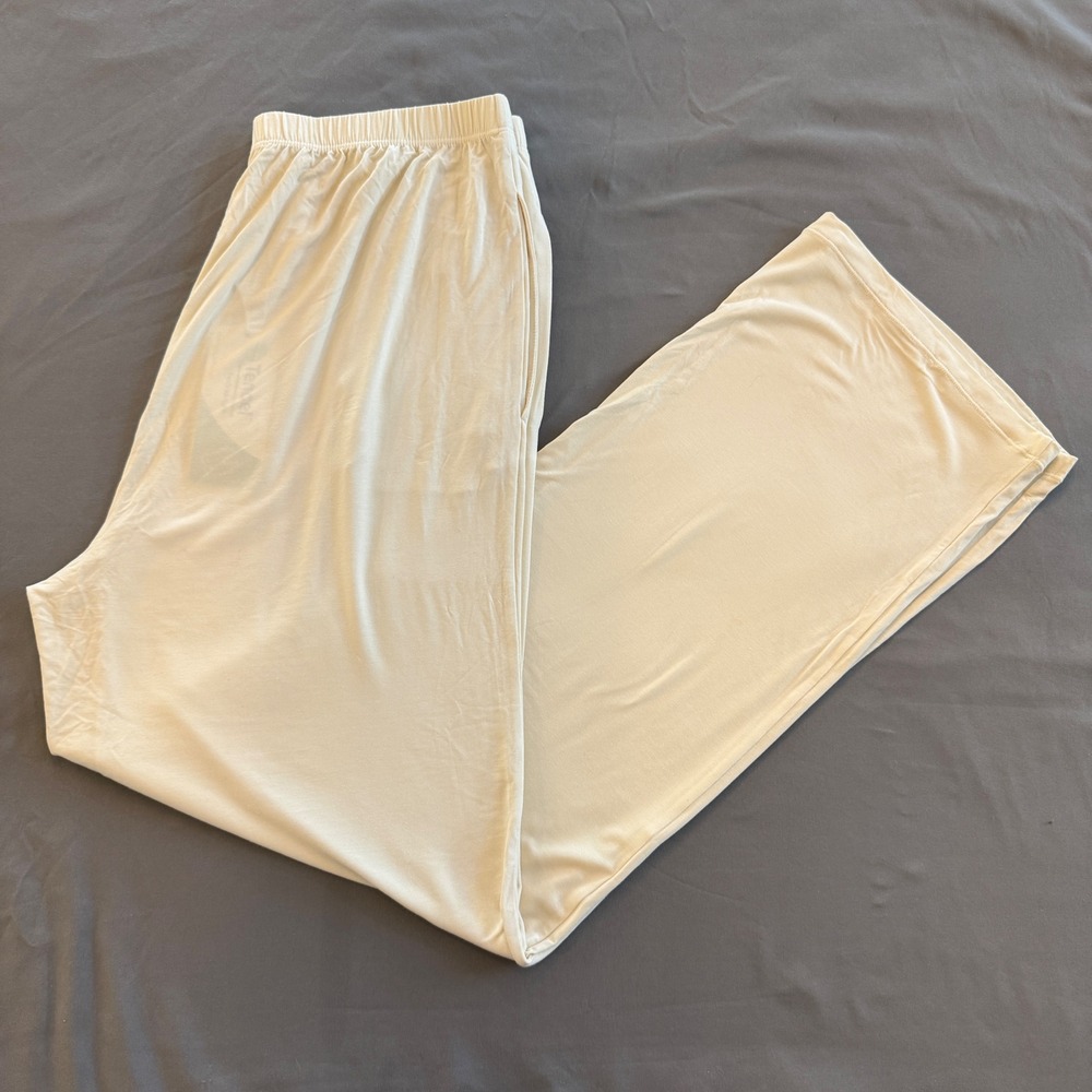 NEIWAI Almond Milk Tencel Modal Wide Leg Pajama Bottom Lounge Pants Women Medium